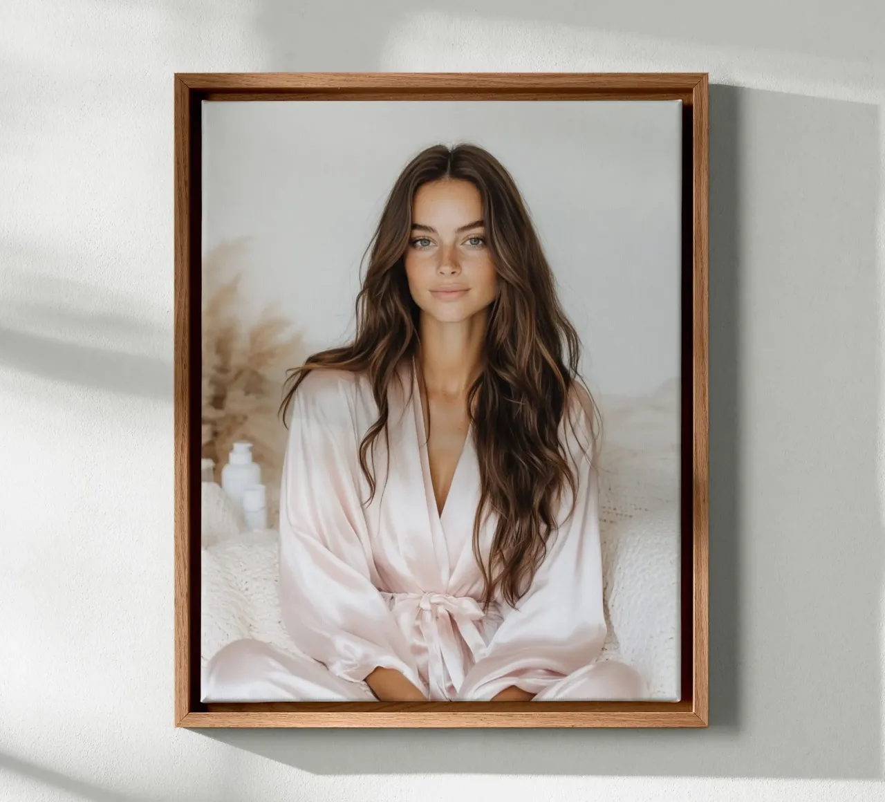 Blush Serenity tela con Cornice a cassetta da PhotoVibe Decor