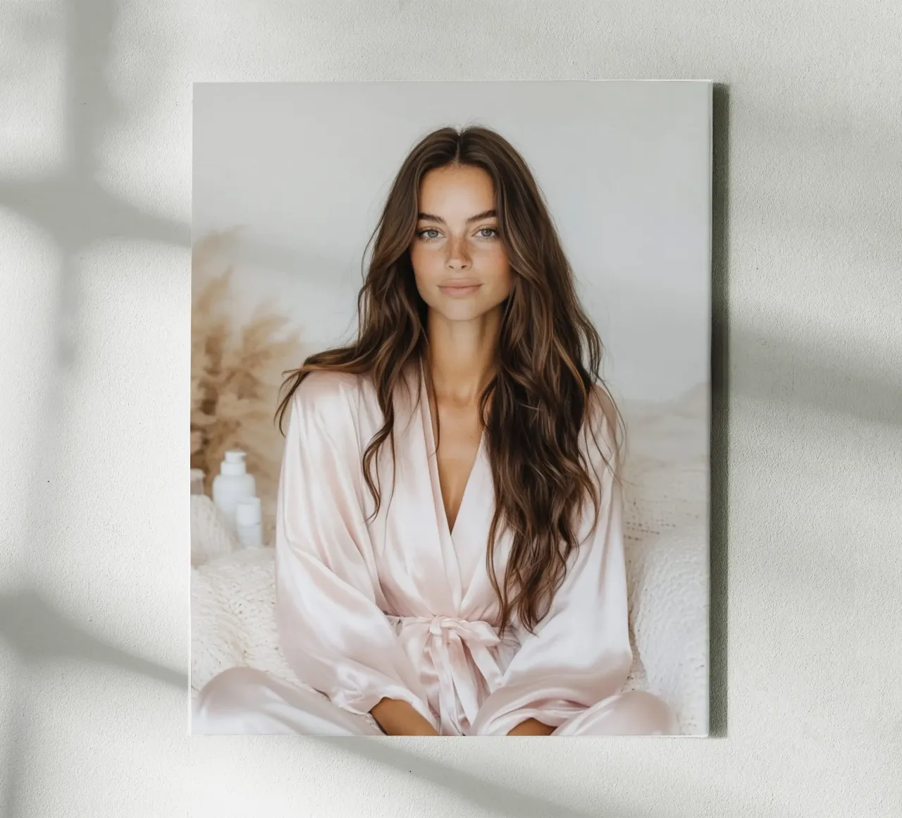 Blush Serenity tela con Cornice a cassetta da PhotoVibe Decor