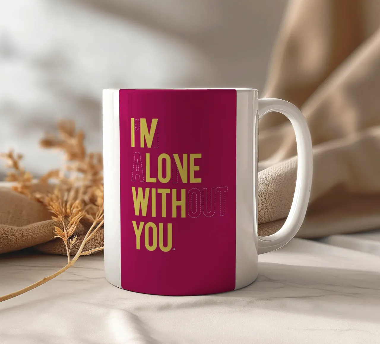 In love with you tazza in ceramica da Viktor Hertz