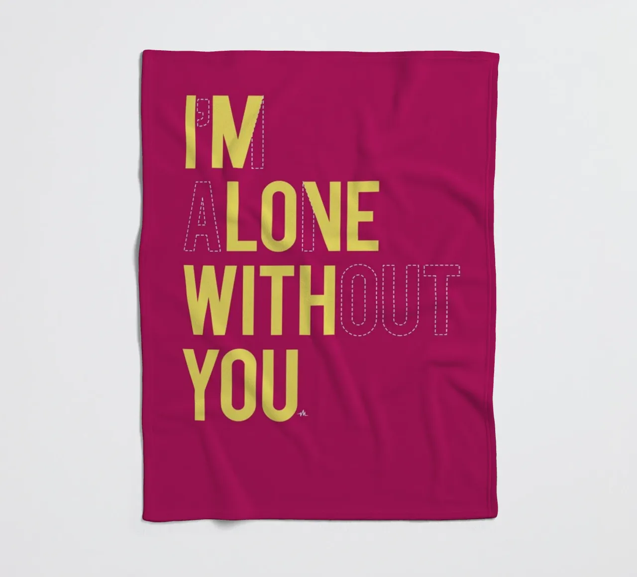 In love with you fleece blanket by Viktor Hertz