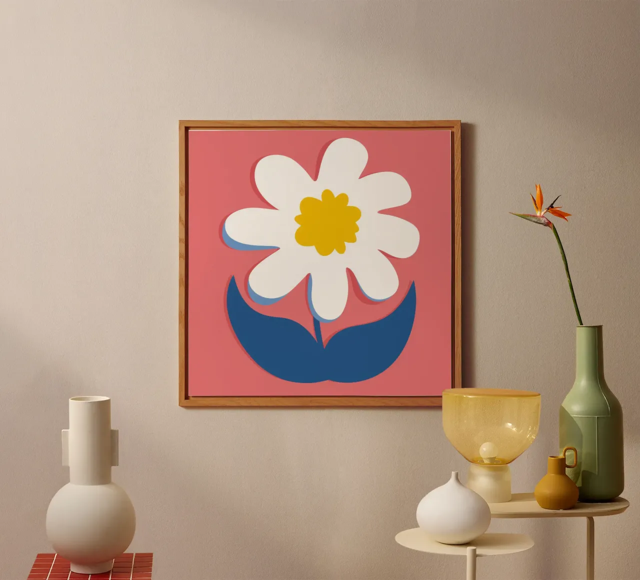 Pop Art Daisy alluminio dibond da Moonlite Desire