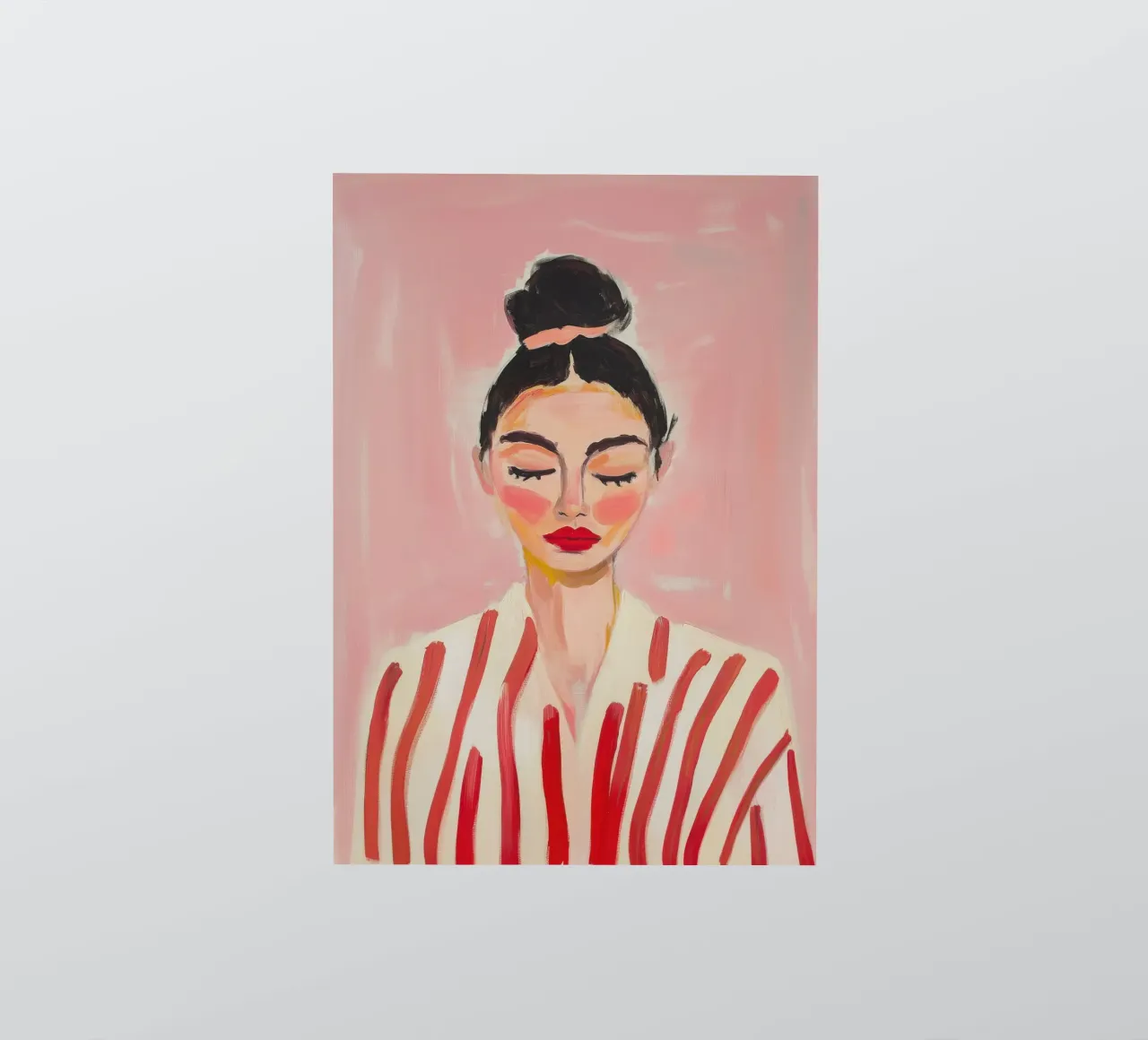 Donna con chignon e strisce adesivo da Euphoria Theresa