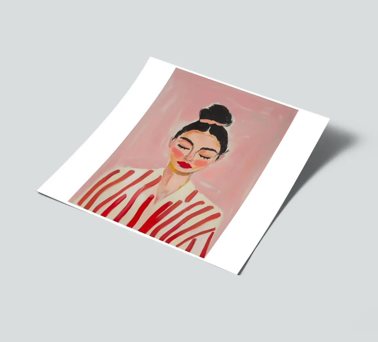Frau mit Dutt & Streifen Stickerbogen von Euphoria Theresa