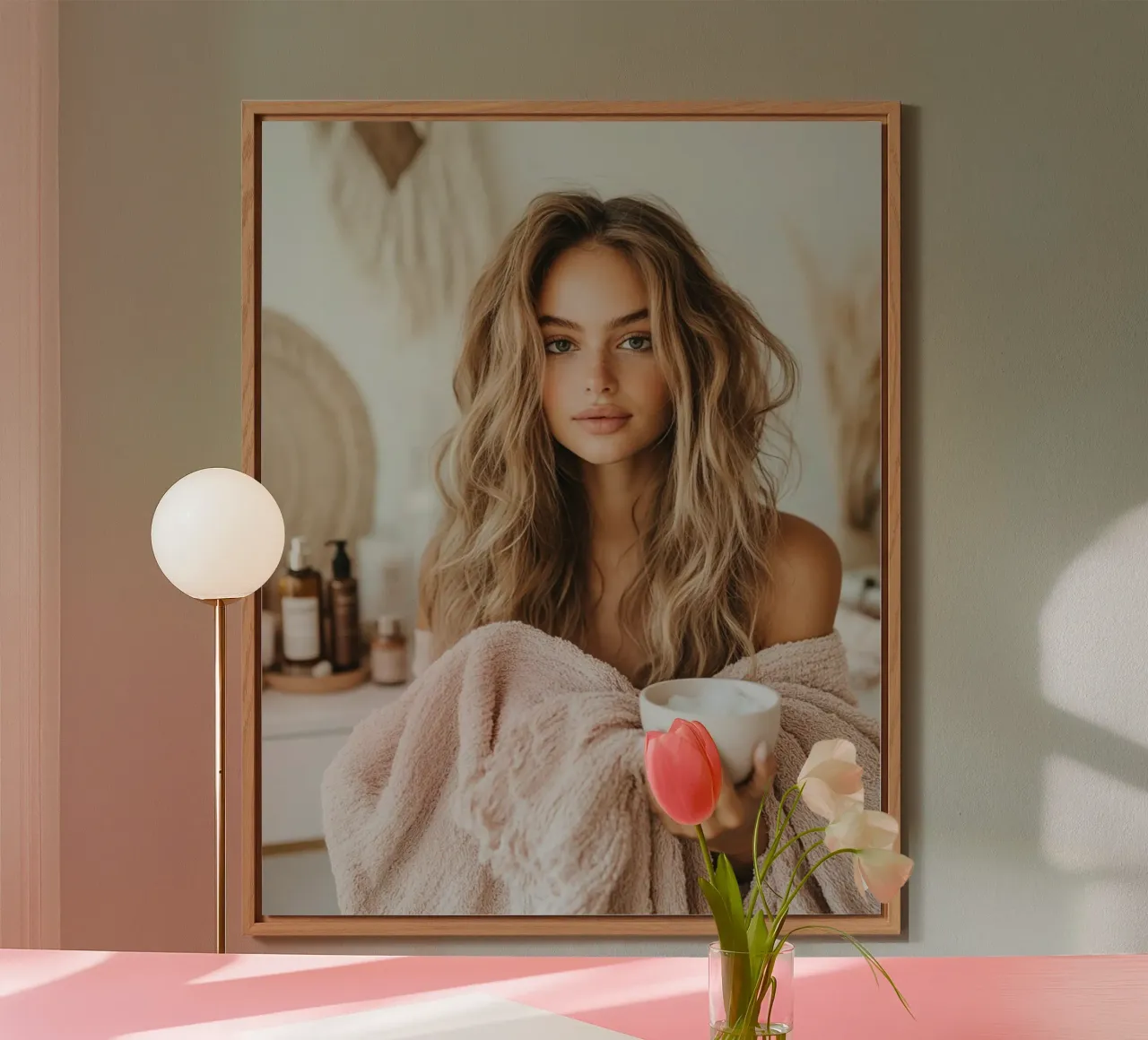 Blush Serenity alluminio dibond da PhotoVibe Decor