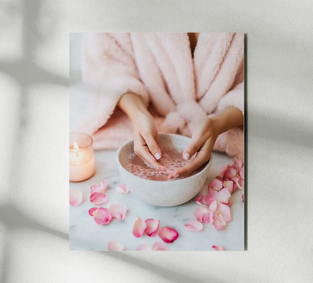 Blush Serenity alluminio dibond da PhotoVibe Decor