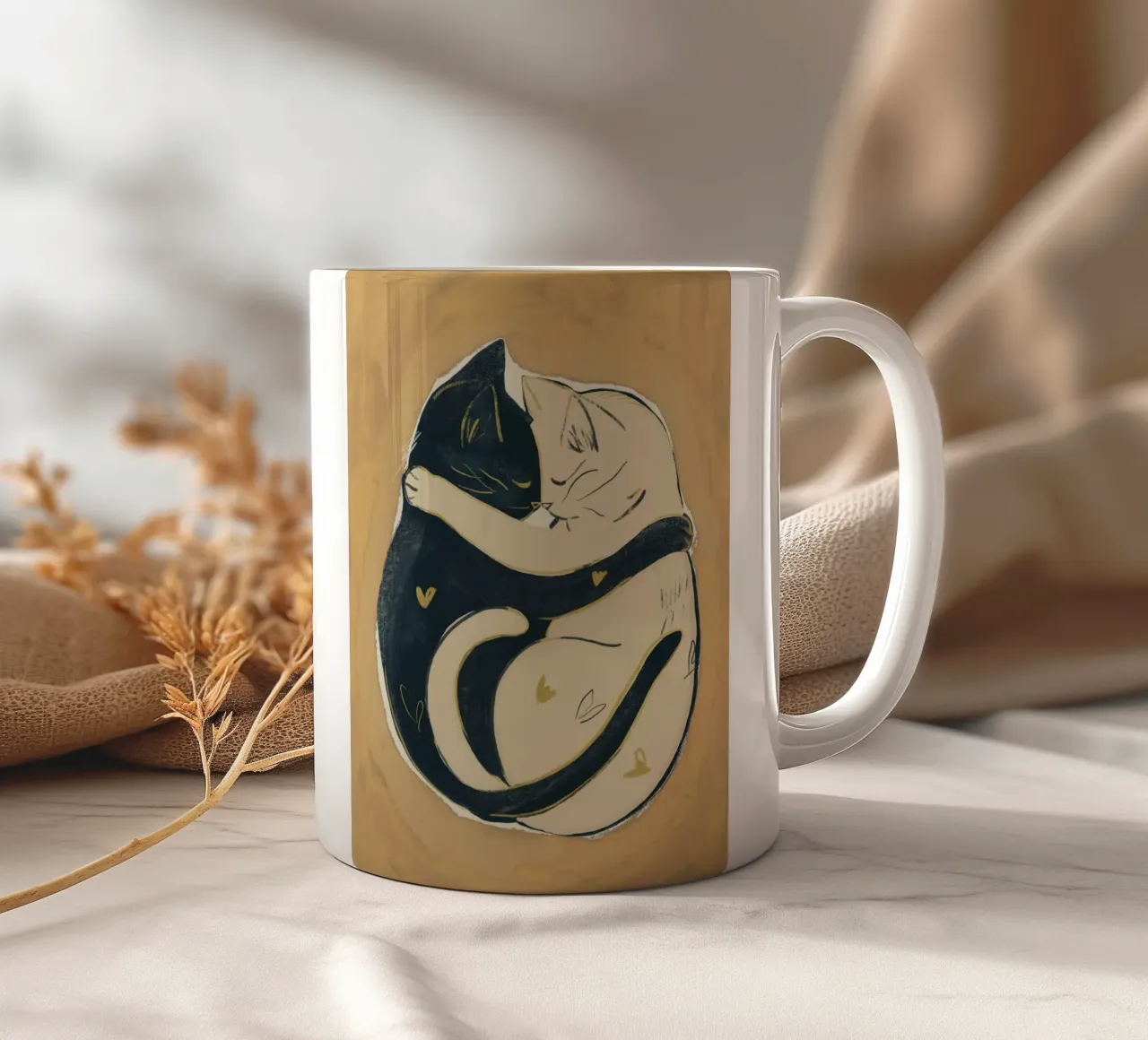 Gatti innamorati tazza in ceramica da ThingDesign
