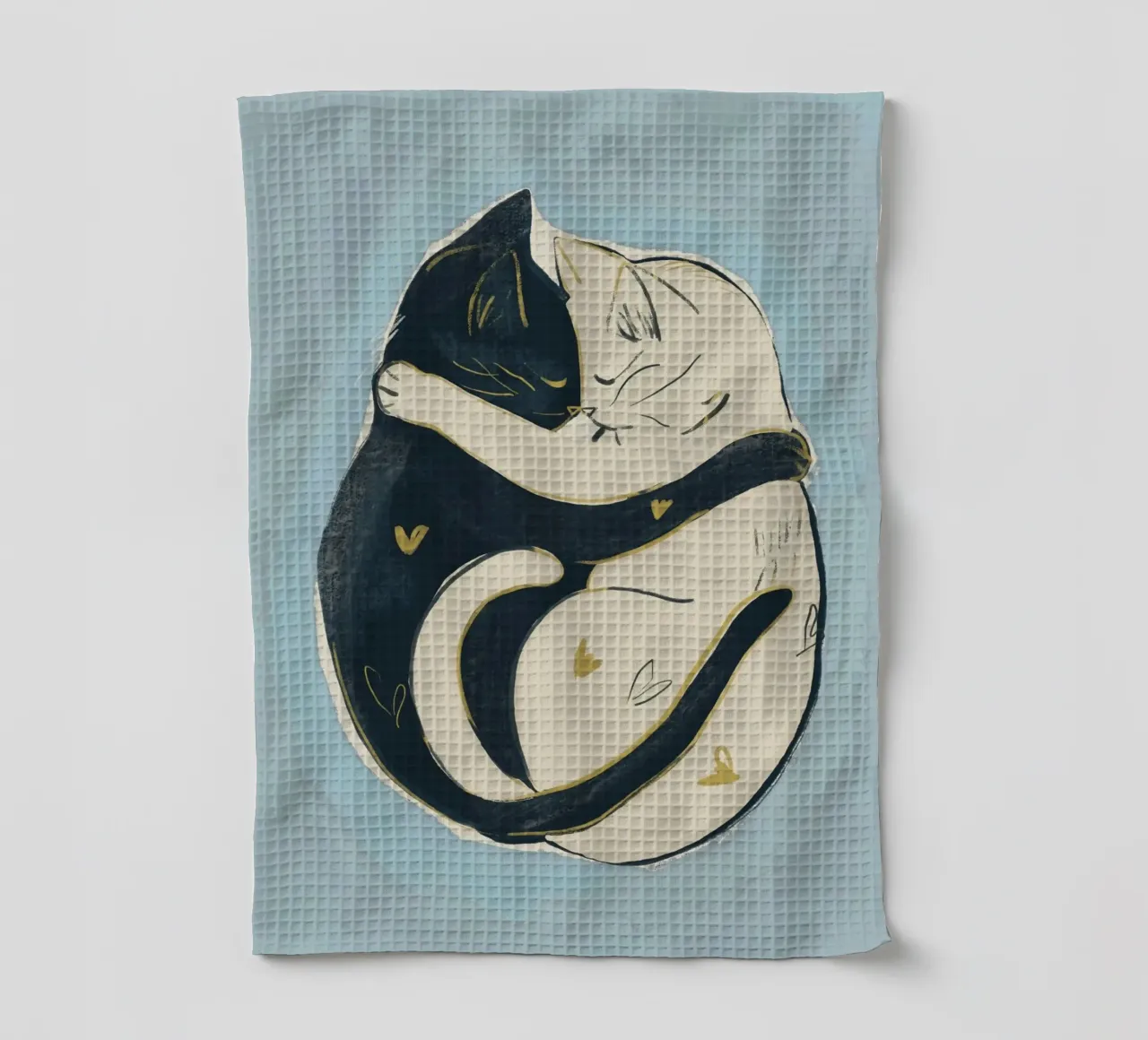 Gatti innamorati canovaccio da cucina da ThingDesign