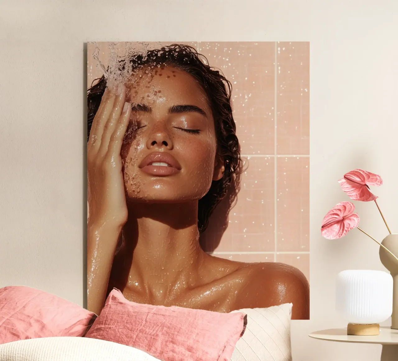 Blush Serenity alluminio dibond da PhotoVibe Decor