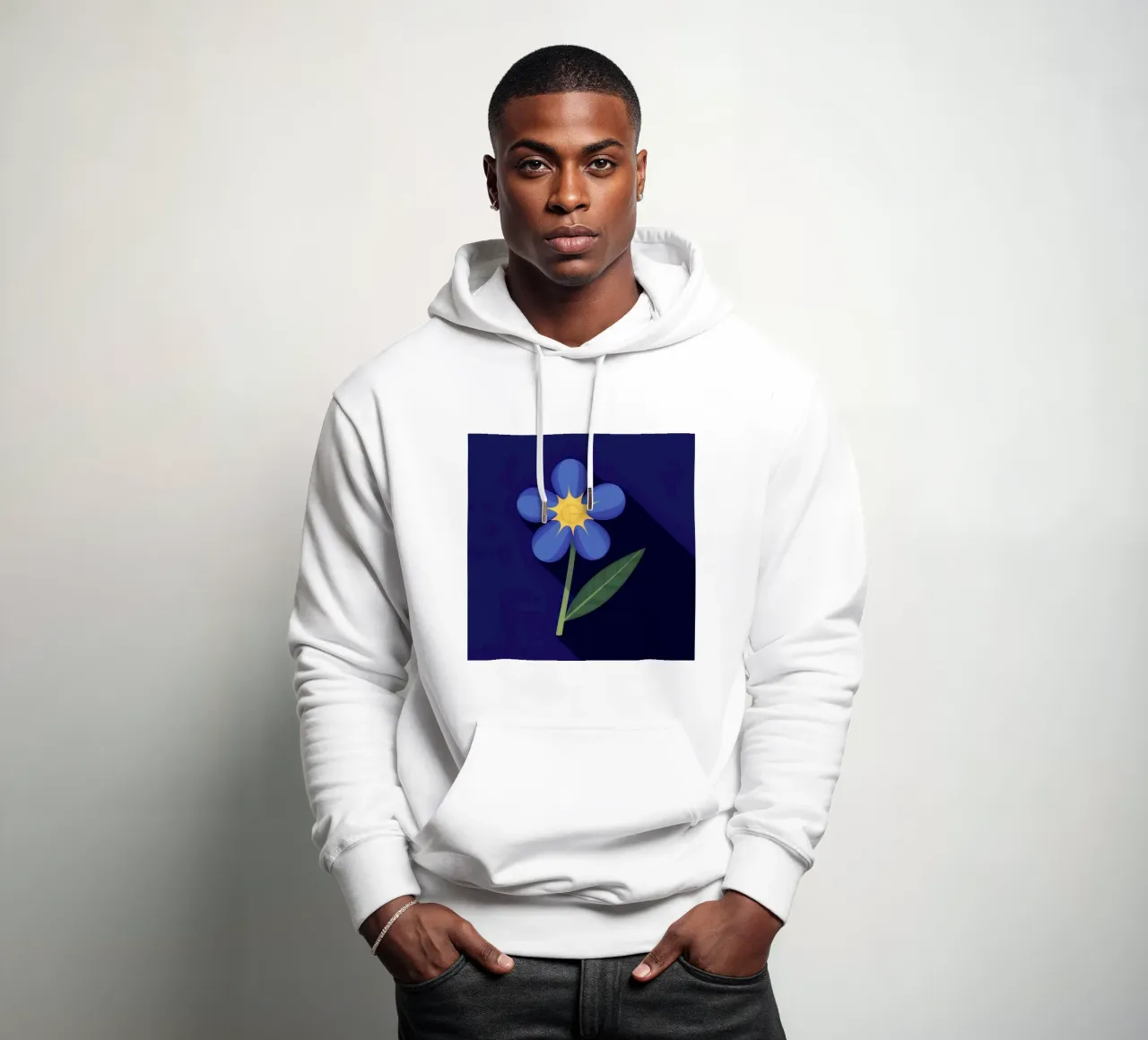Middernacht Blauwe Bloei hoodie van Moonlite Desire