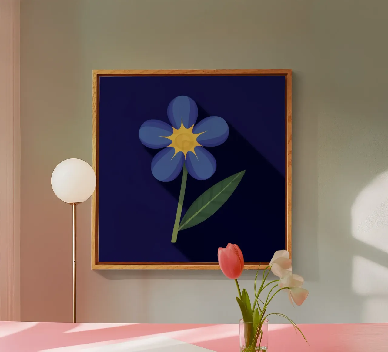 Fiore blu notte plexiglass da Moonlite Desire