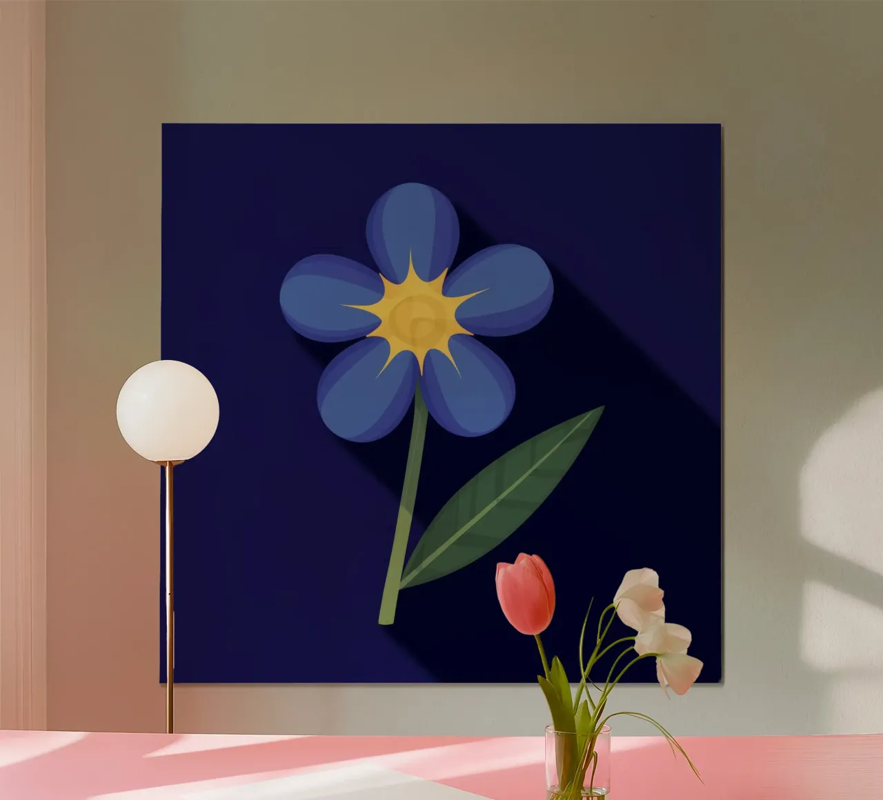 Fiore blu notte poster da Moonlite Desire