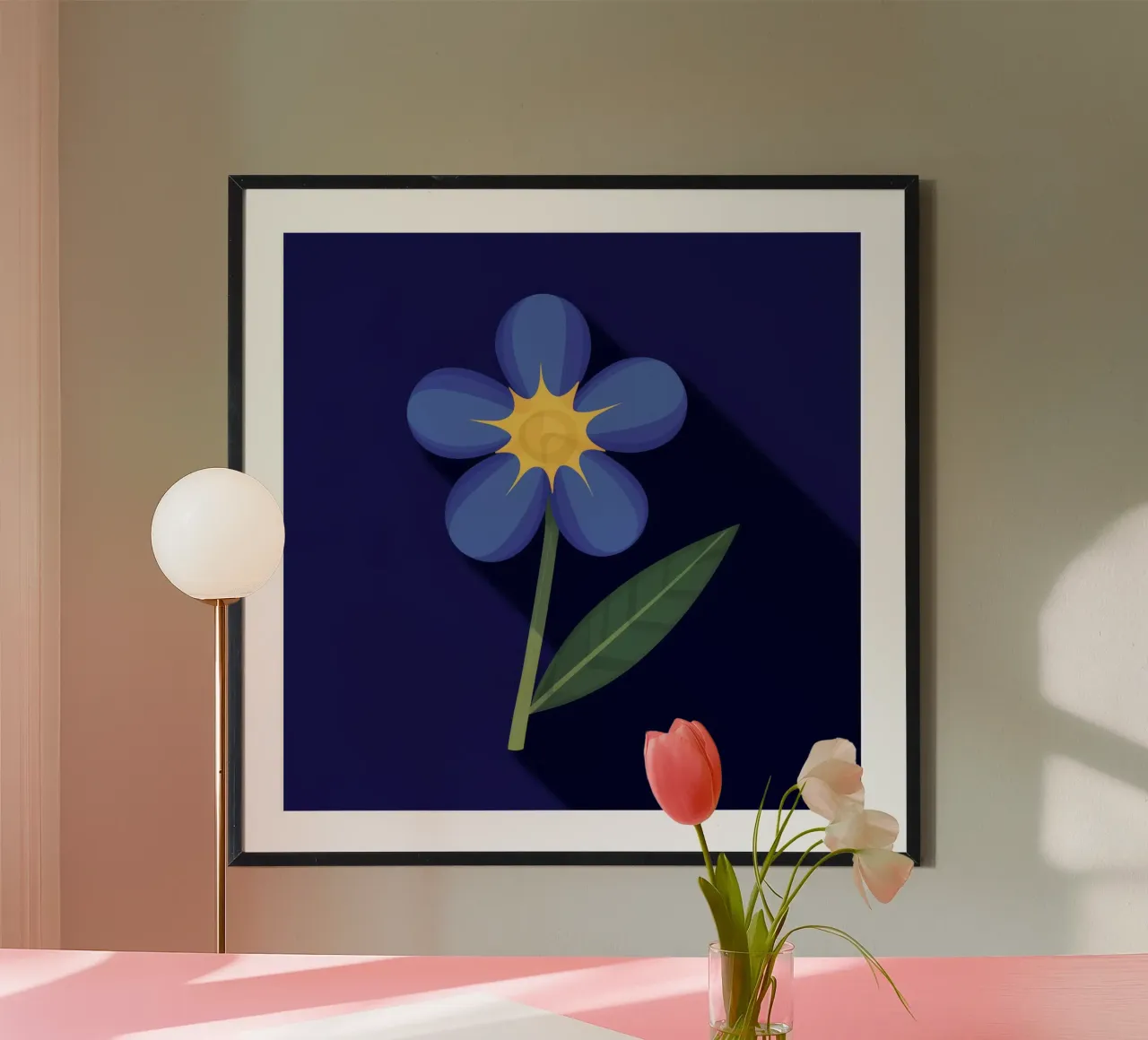 Fiore blu notte poster da Moonlite Desire