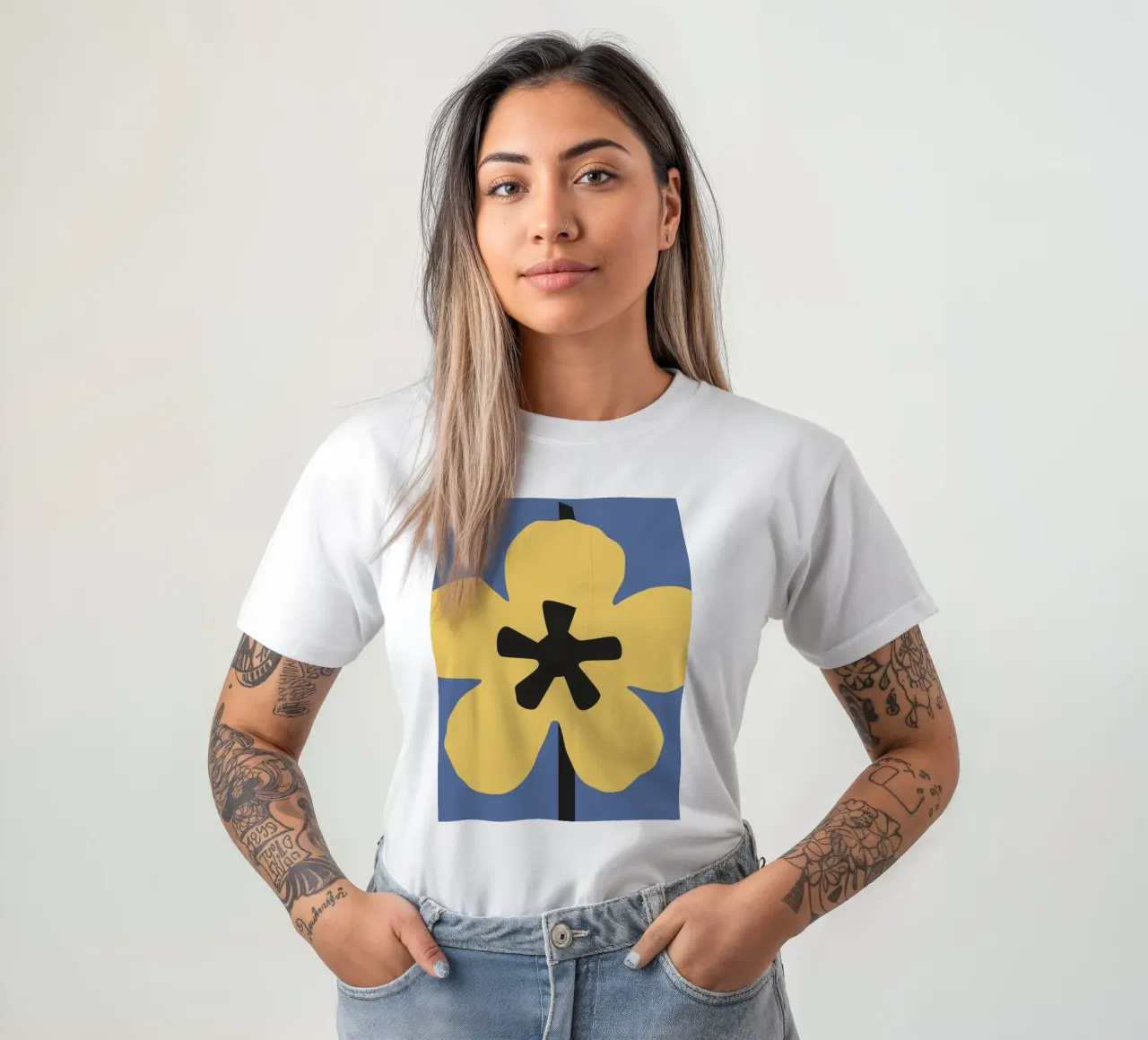 Asterisco grafico in fiore t-shirt da Moonlite Desire