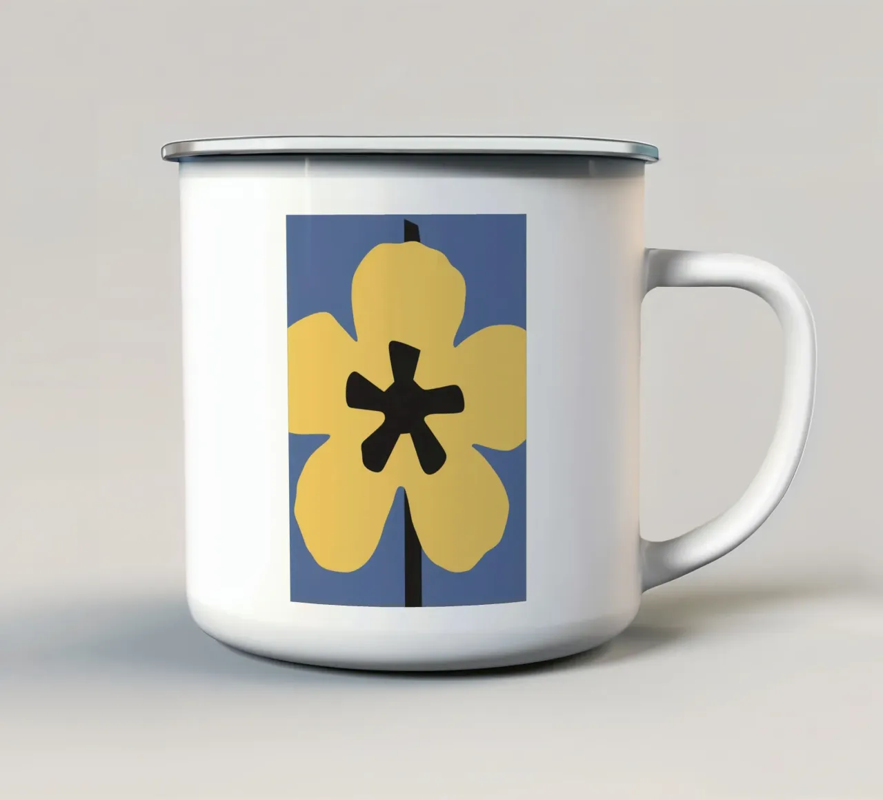Asterisco grafico in fiore tazza in smalto da Moonlite Desire