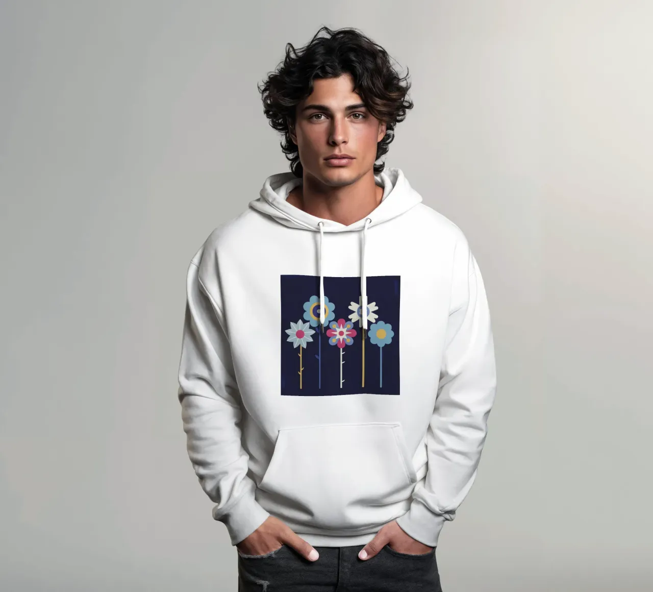 Fila di fiori stravaganti felpa con cappuccio da Moonlite Desire