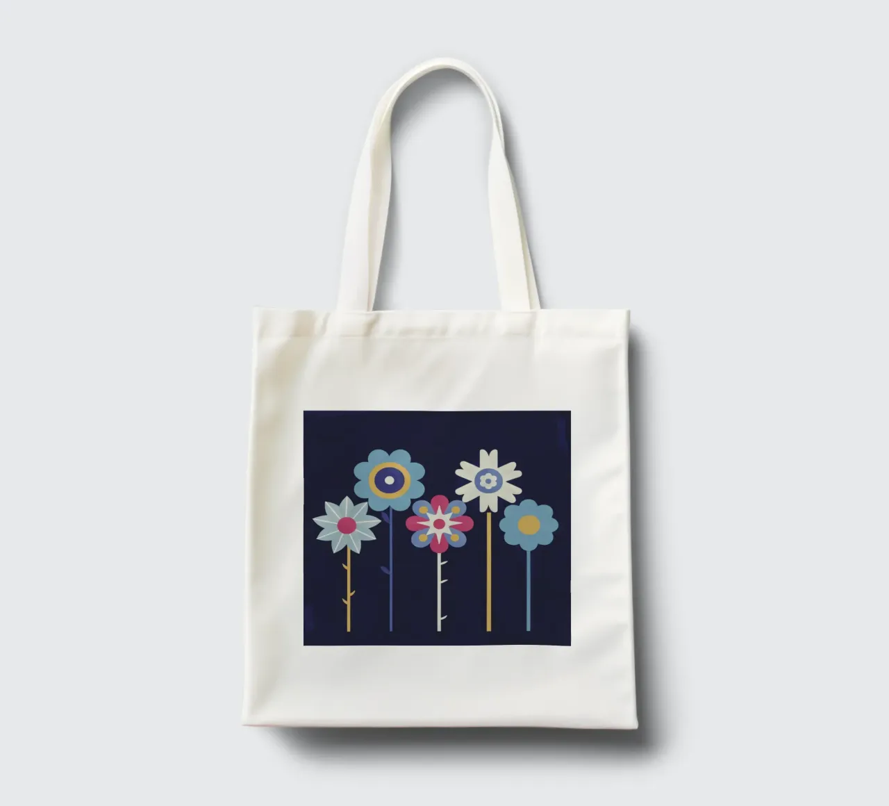 Quirky Flower Row tote bag by Moonlite Desire