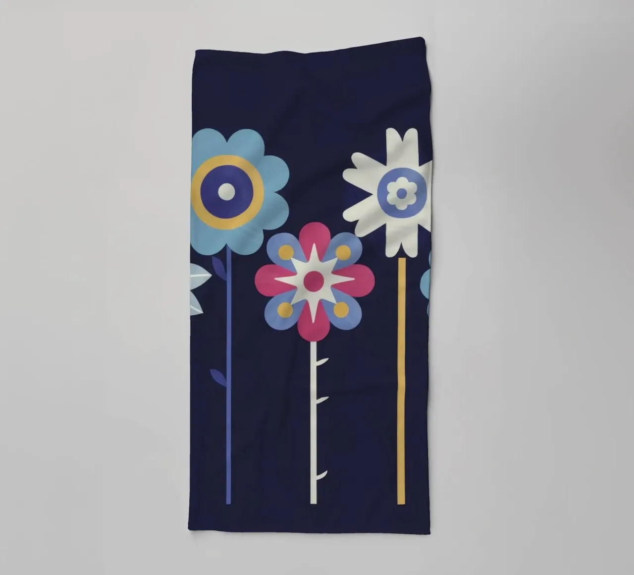Quirky Flower Row towel by Moonlite Desire