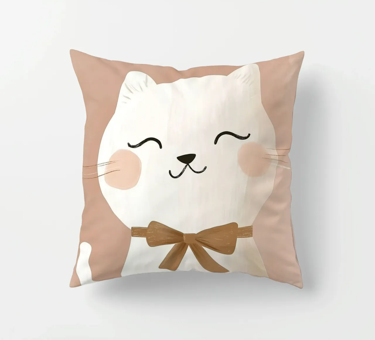 Cute Cat Print, Kitten Print, Nursery Wall Art decorative cushion by Little Lola