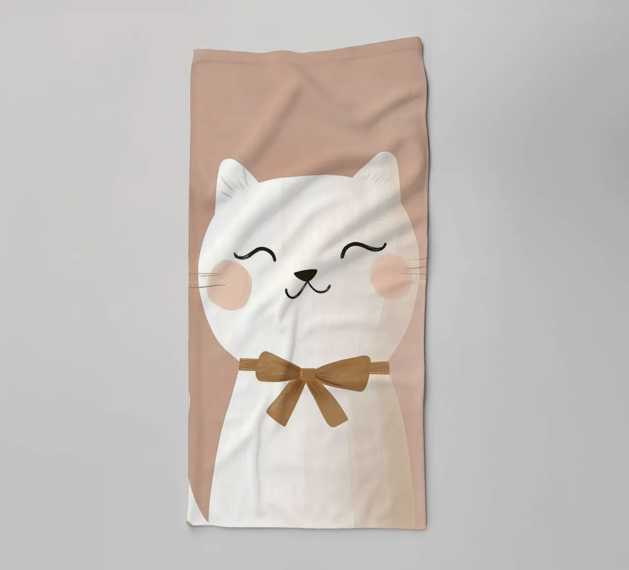 Cute Cat Print, Kitten Print, Nursery Wall Art towel by Little Lola
