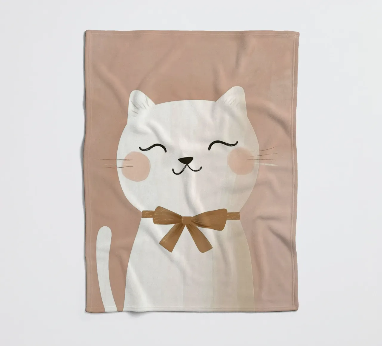 Stampa di un gatto carino, stampa di un gattino, arte da parete per la cameretta coperta in pile da Little Lola