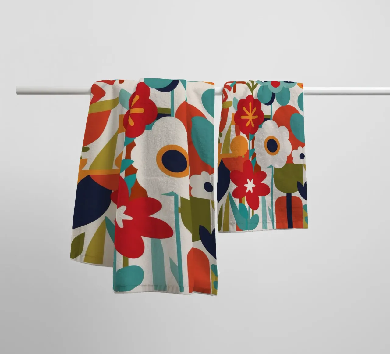 Chaotic Joyful Garden towel by Moonlite Desire