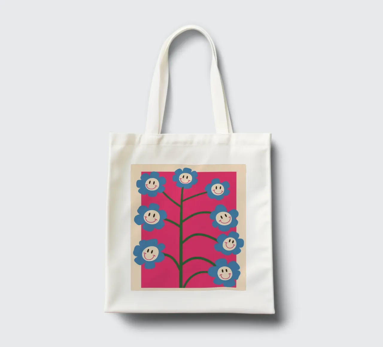 Fiori di Faccia Felice borsa in juta da Moonlite Desire
