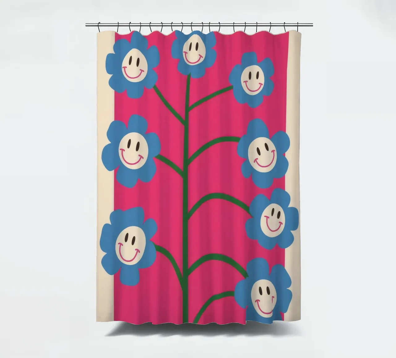 Fiori di Faccia Felice tenda da doccia da Moonlite Desire