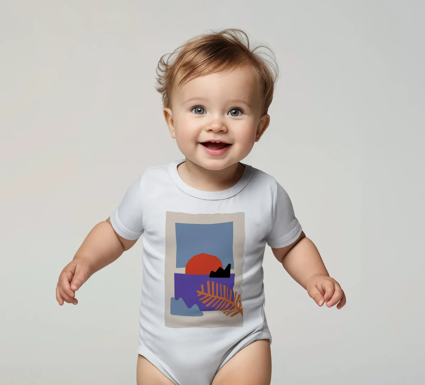 Sunset Kurzarm Babybody von Pure