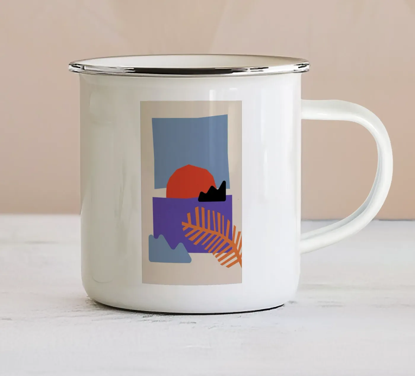Sunset enamel mug by Pure
