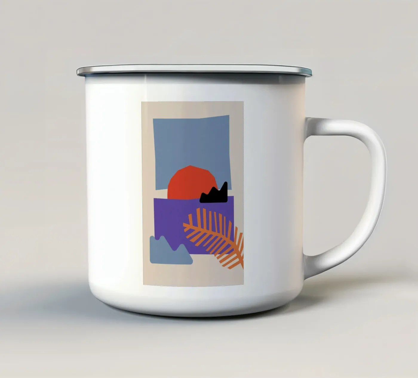 Sunset enamel mug by Pure
