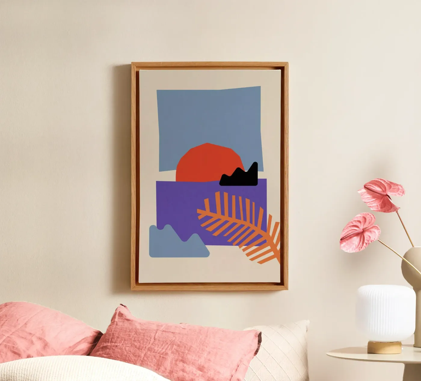 Sunset canvas van Pure