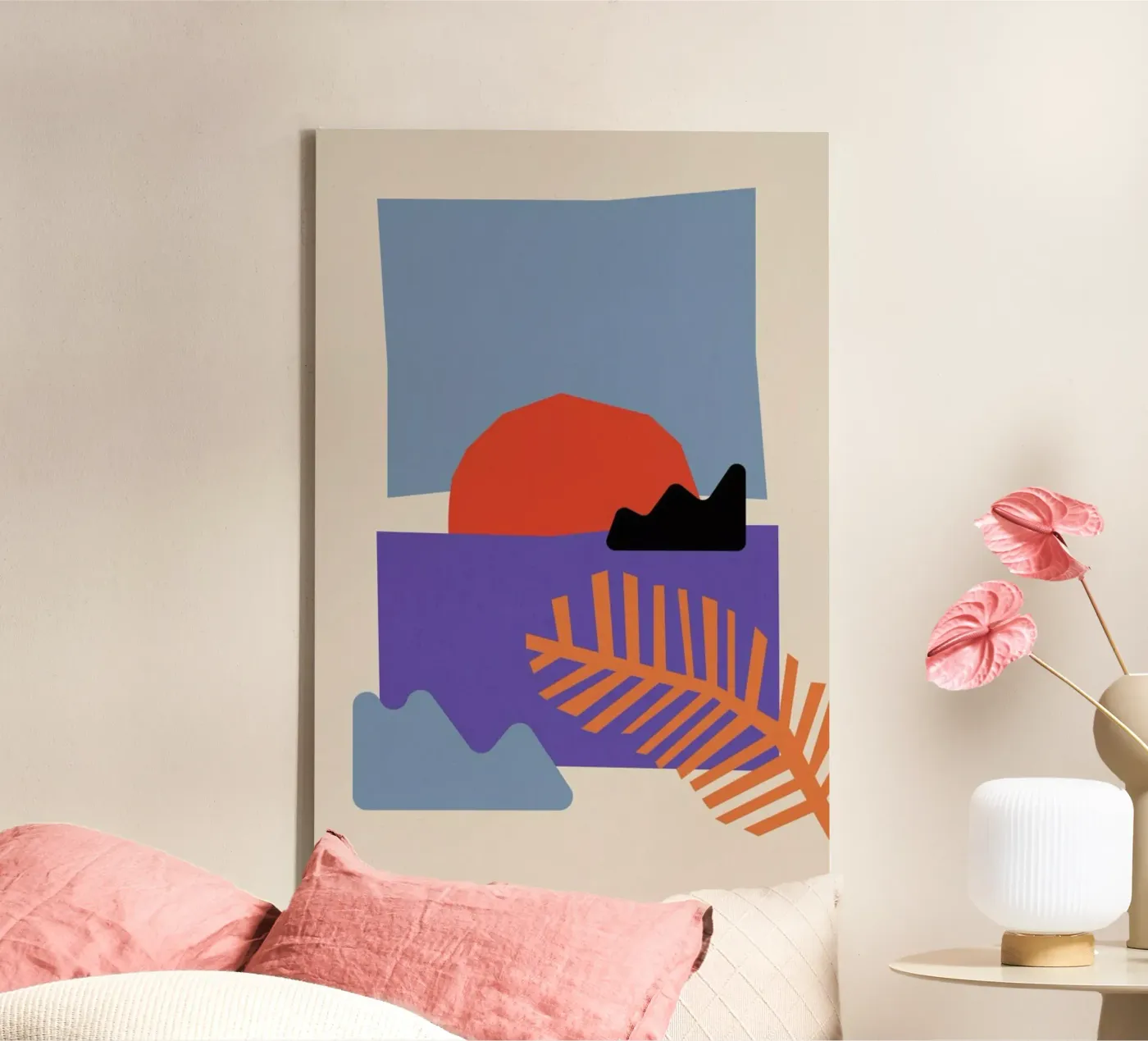 Sunset canvas van Pure
