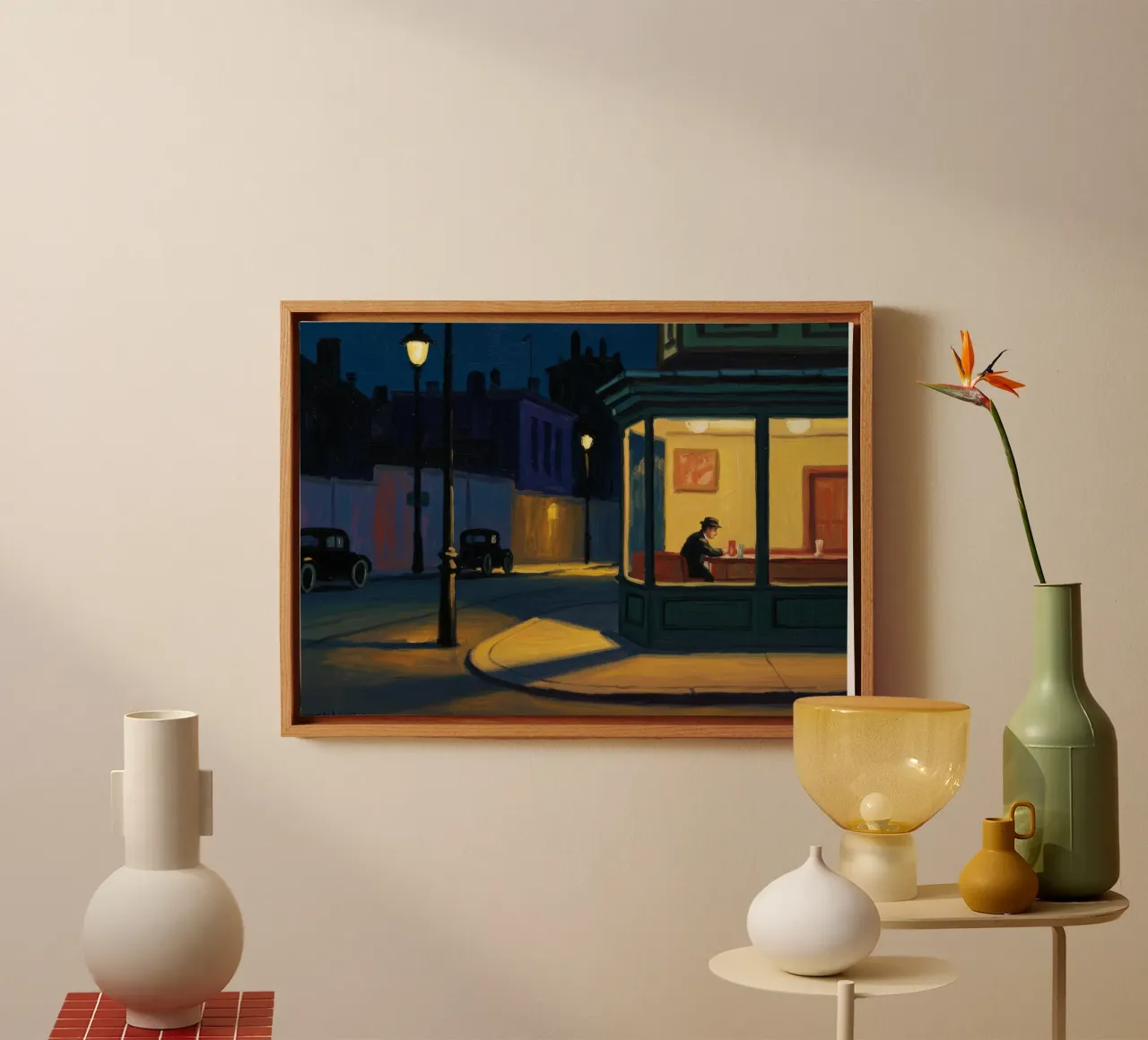 Oude vuurtorens canvas met Baklijst van Art Center