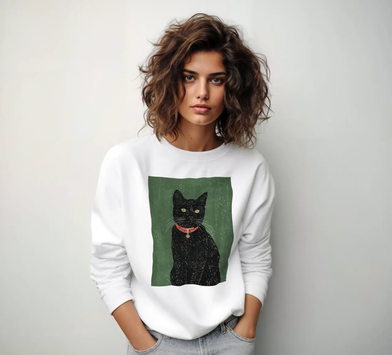 Gatto nero 5 felpa da ThingDesign