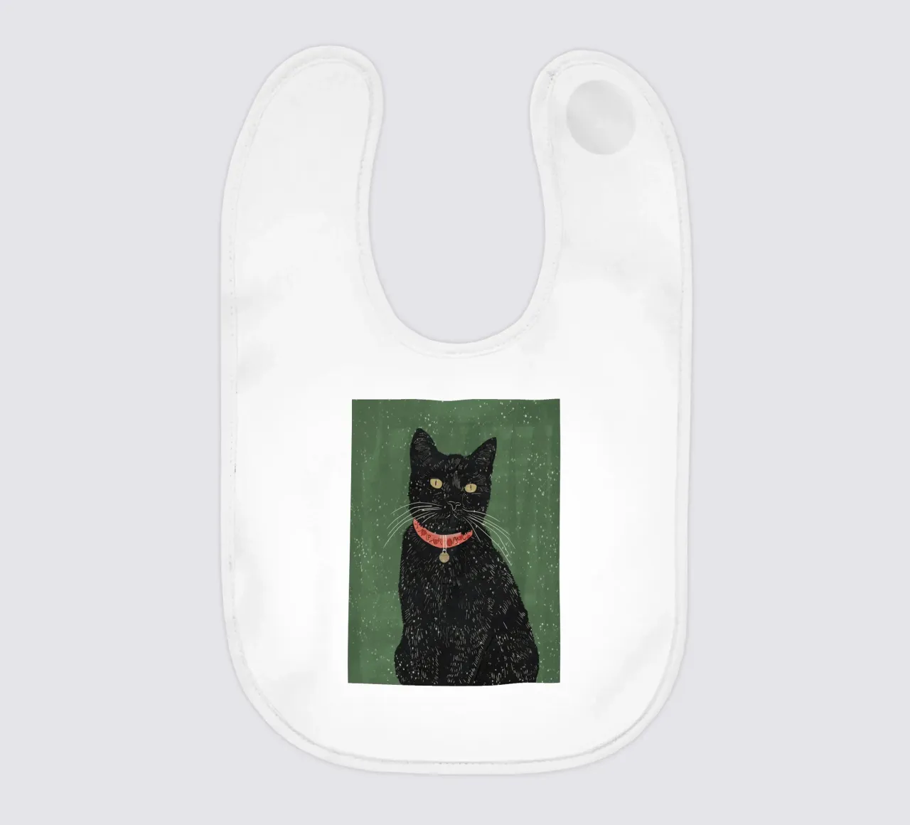 Gatto nero 5 bavaglino da ThingDesign
