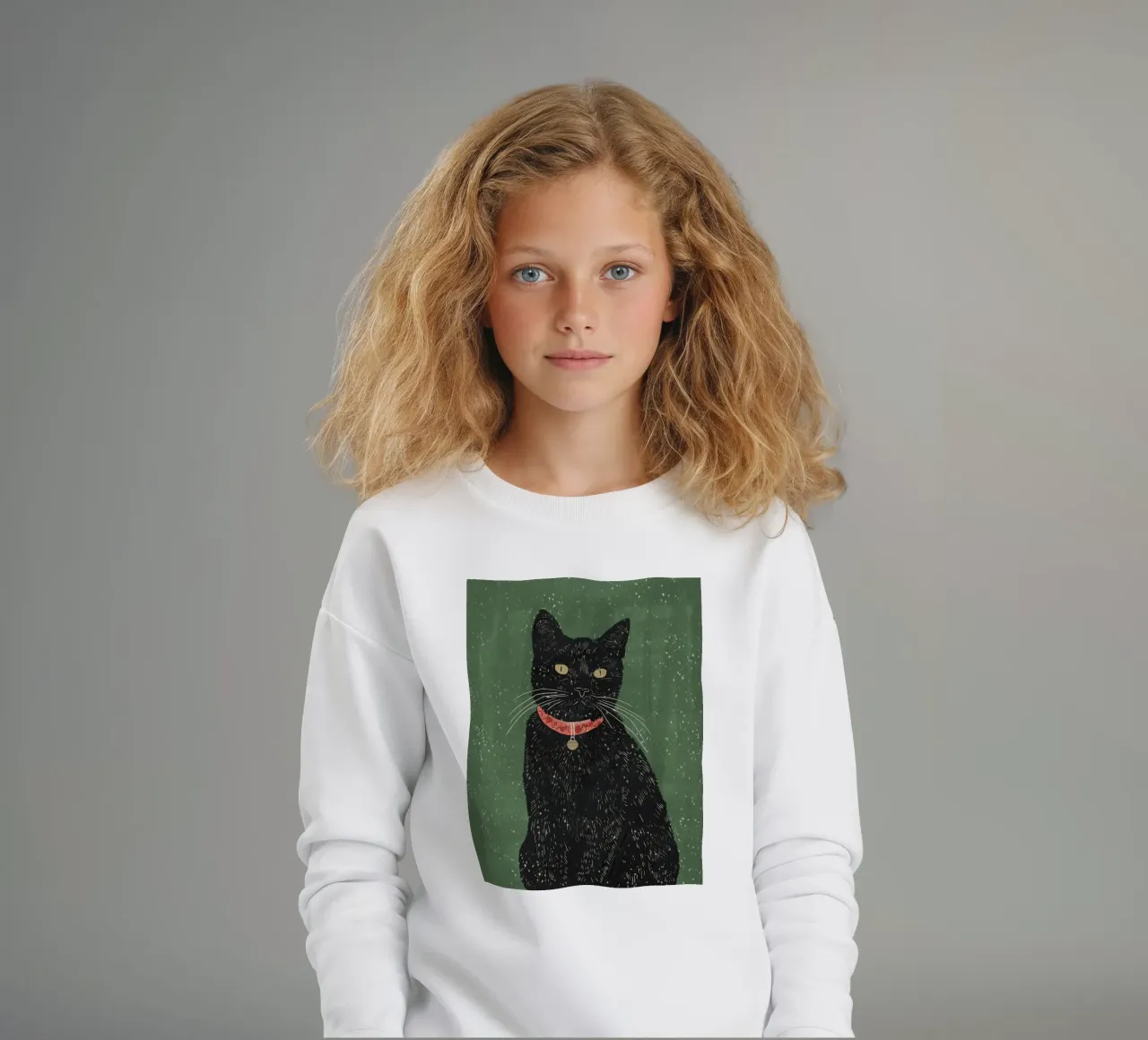 Gatto nero 5 felpa bambino da ThingDesign