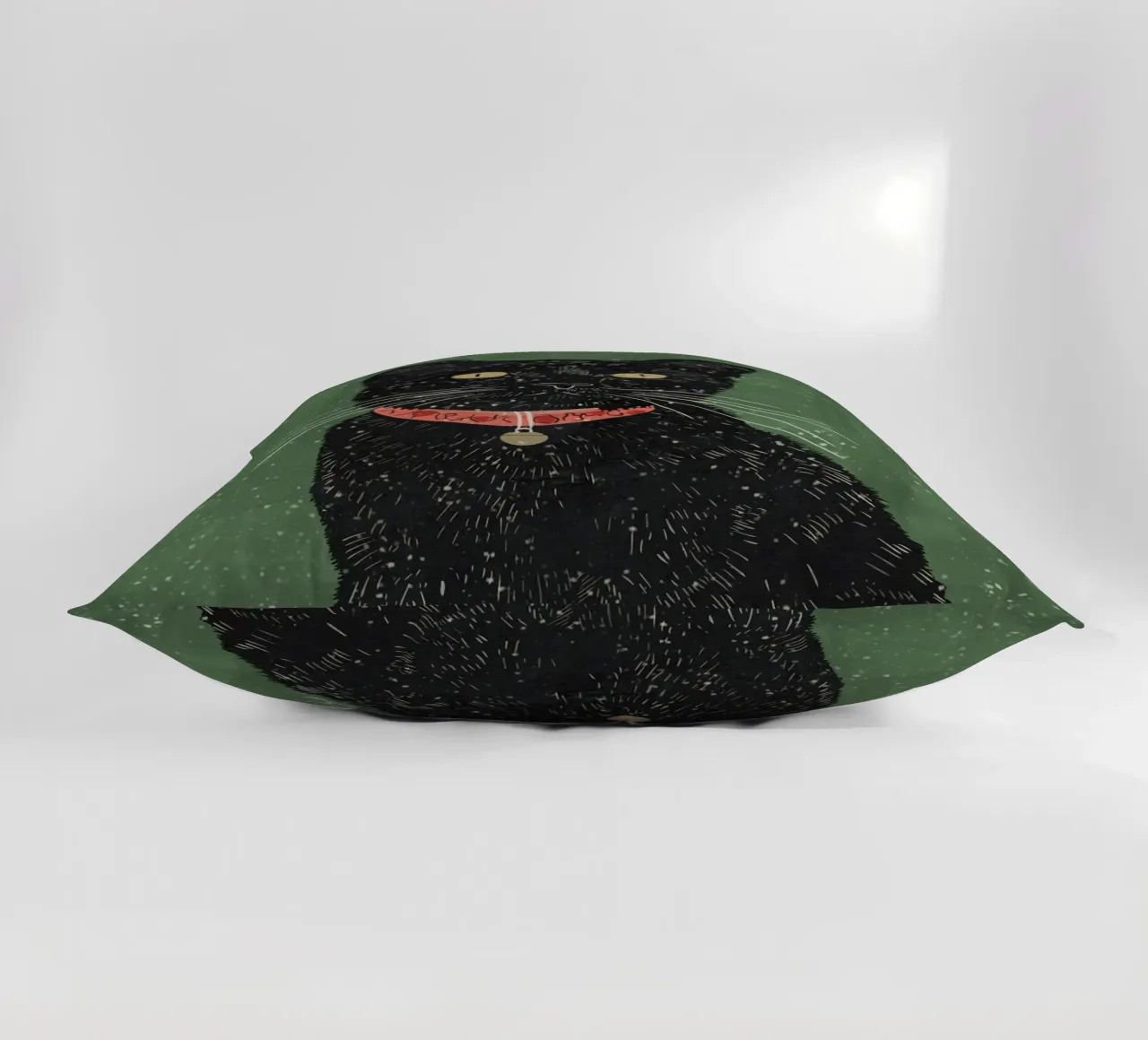 Black Cat 5 decorative cushion by ThingDesign