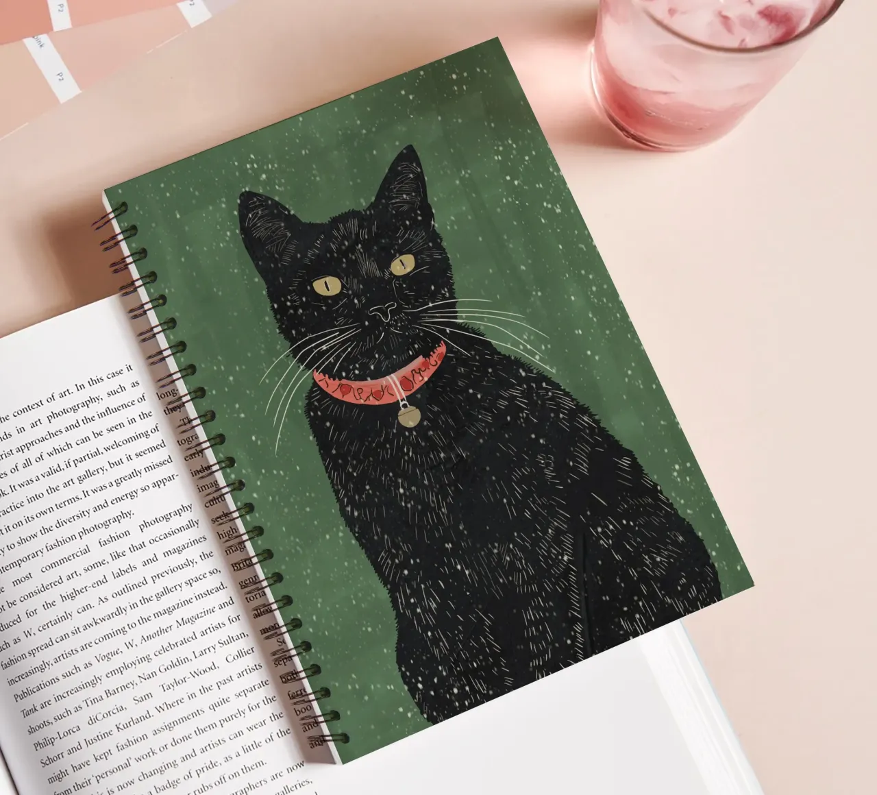 Black Cat 5 spiral notebook by ThingDesign