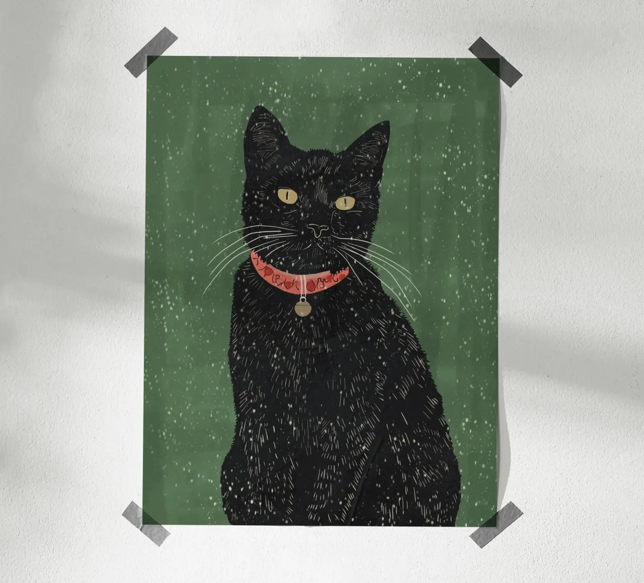 Gatto nero 5 carta hahnemühle da ThingDesign
