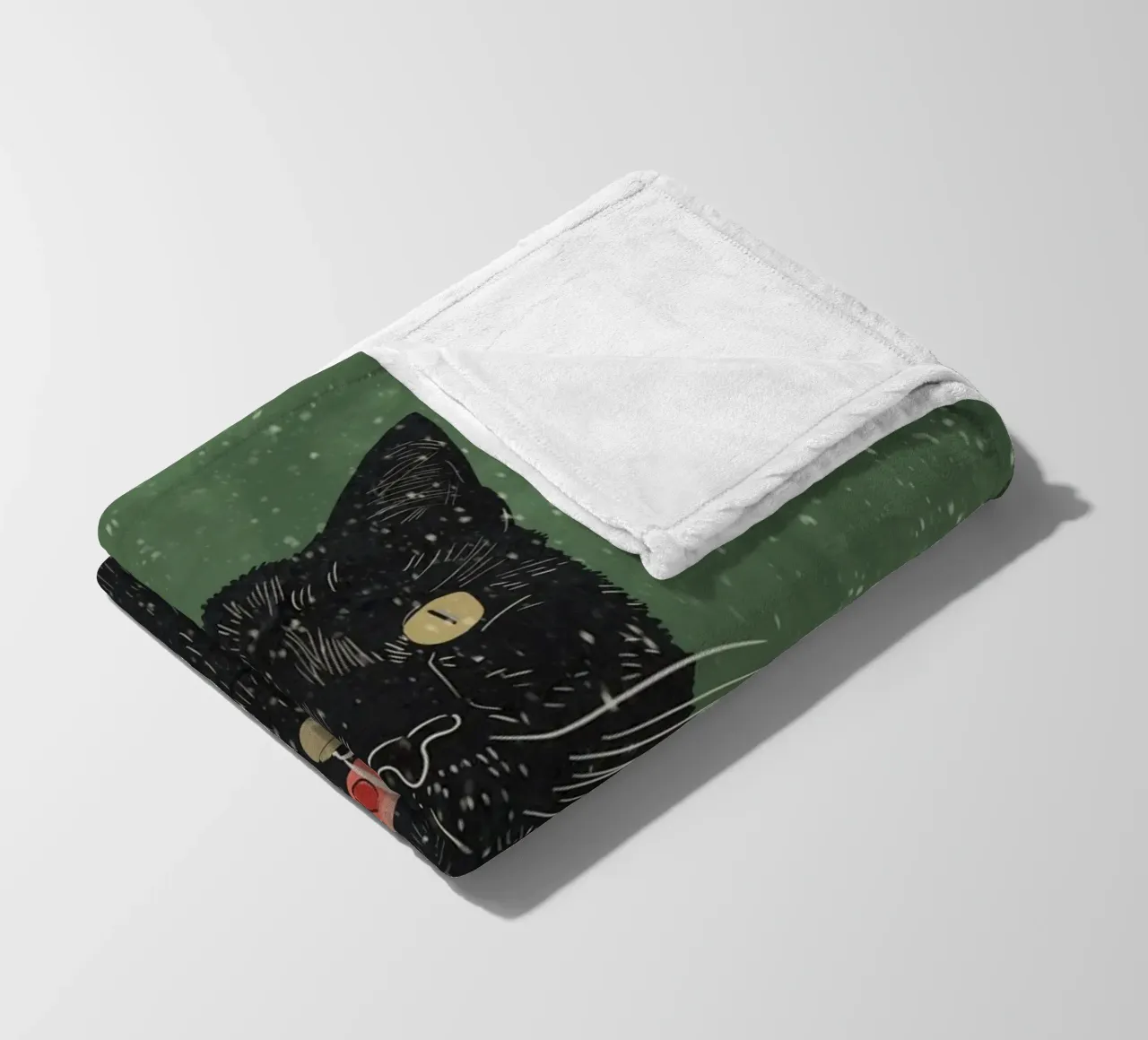 Gatto nero 5 coperta in pile da ThingDesign