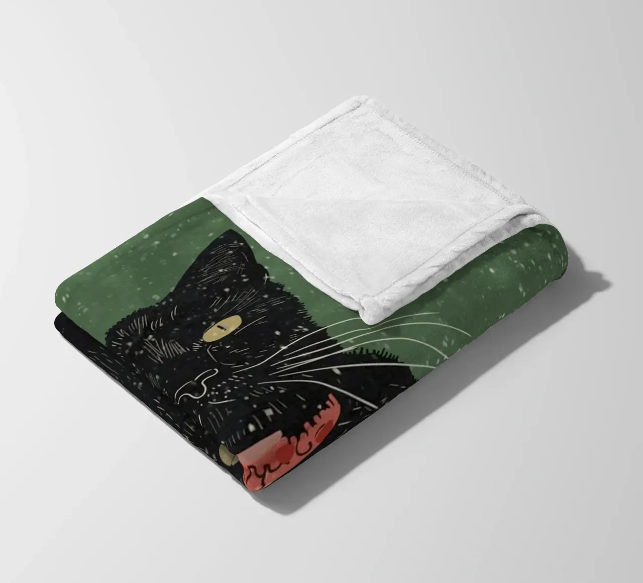 Gatto nero 5 coperta in pile da ThingDesign