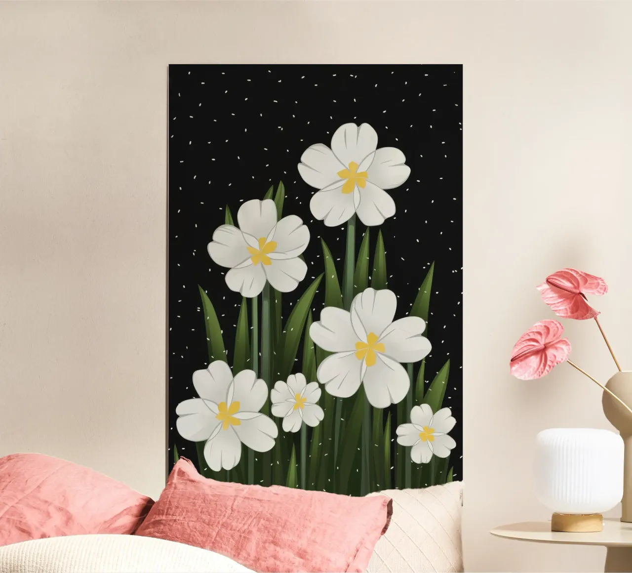 Fiori bianchi stellati carta hahnemühle da Moonlite Desire