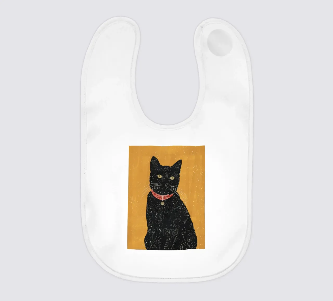 Gatto nero 7 bavaglino da ThingDesign