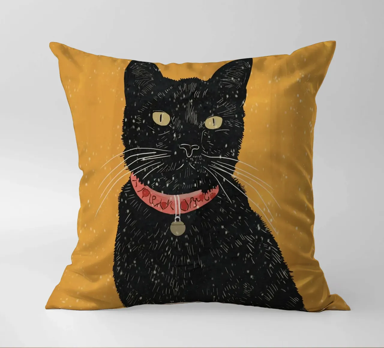 Gatto nero 7 cuscino da ThingDesign