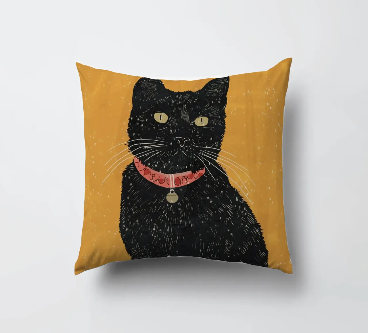 Gatto nero 7 cuscino da ThingDesign