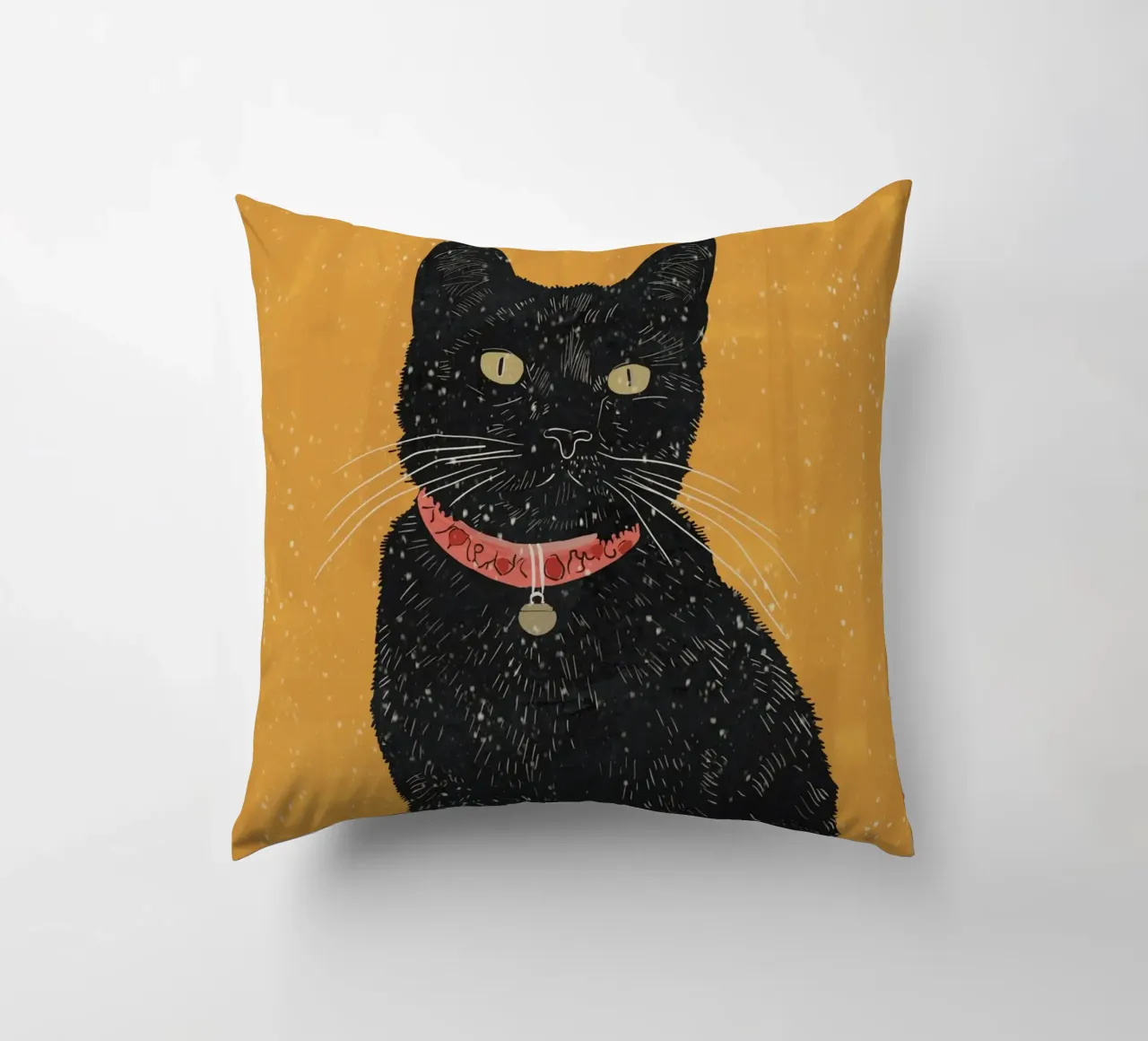 Gatto nero 7 cuscino da ThingDesign