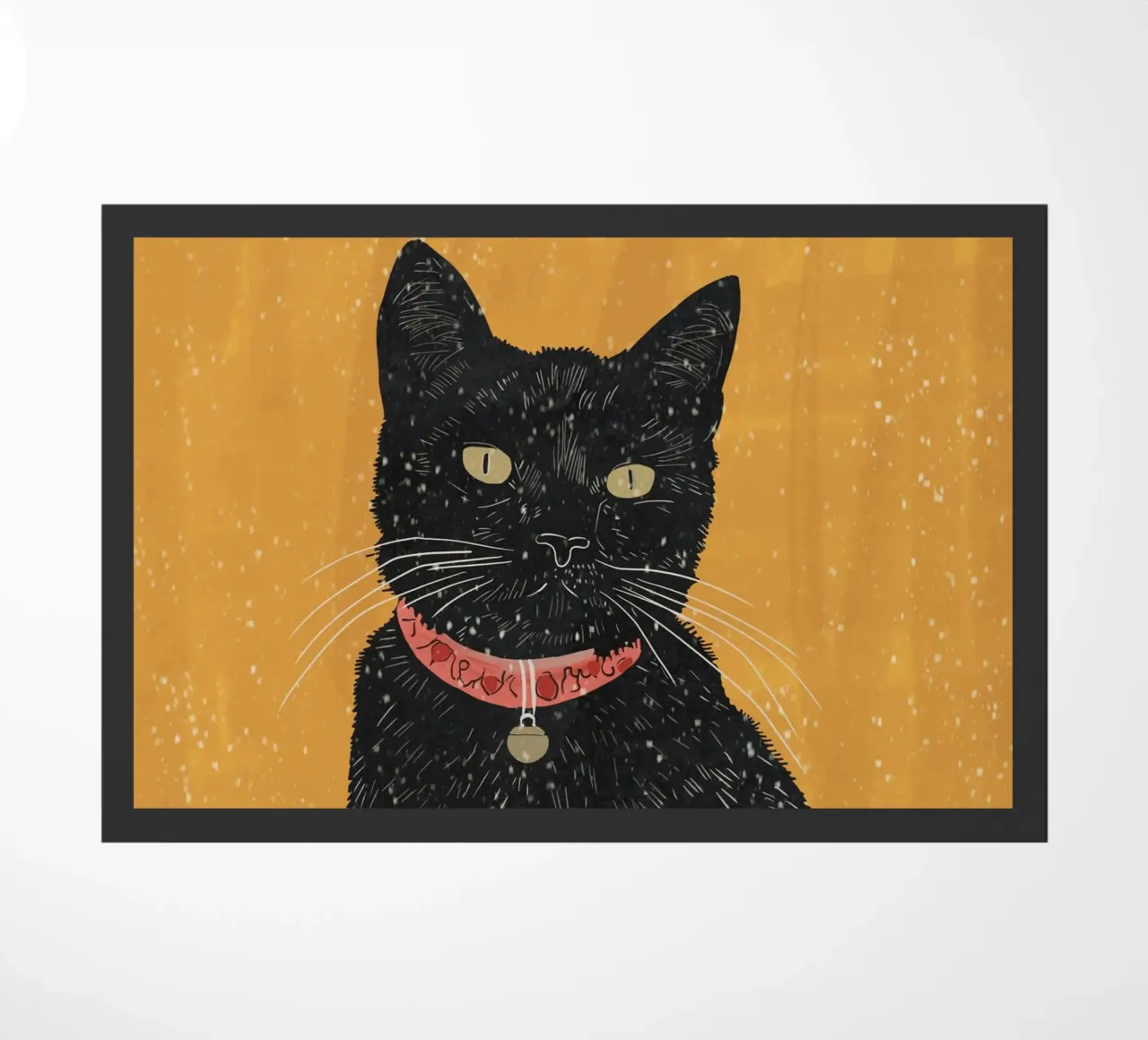 Gatto nero 7 zerbino da ThingDesign