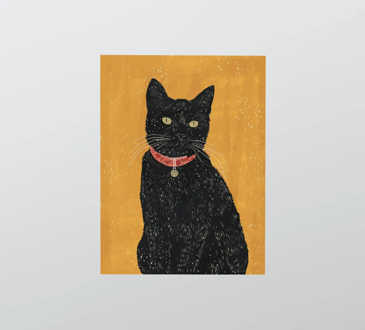 Black Cat 7 sticker by ThingDesign