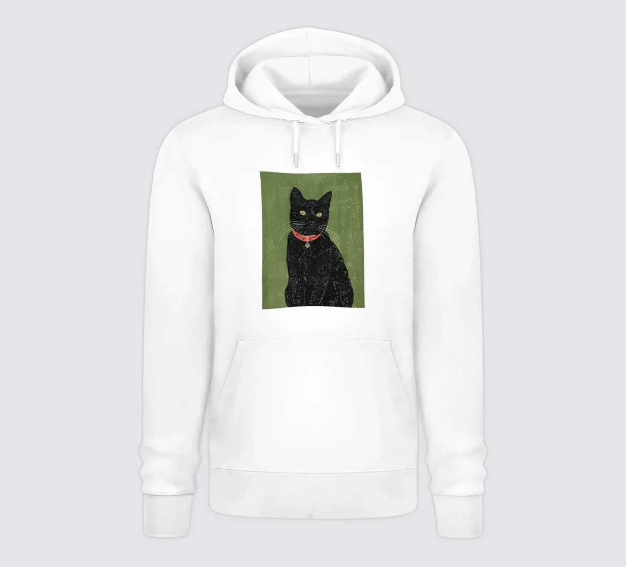 Gatto nero 8 felpa con cappuccio da ThingDesign