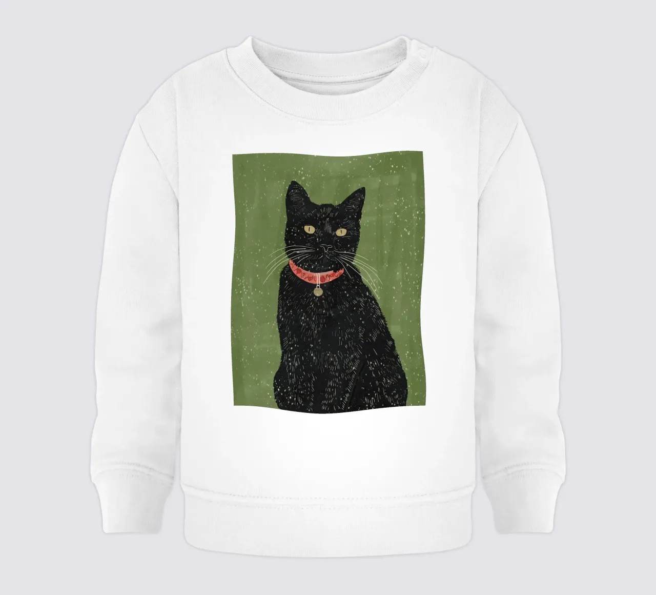 Gatto nero 8 felpa neonato da ThingDesign